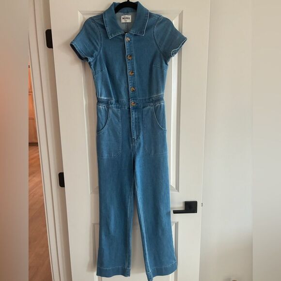 SHOW ME YOUR MUMU Emery Jumpsuit French Blue Women’s Size Small - Picture 4 of 7